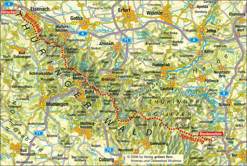 Thüringer Wald en Rennsteig